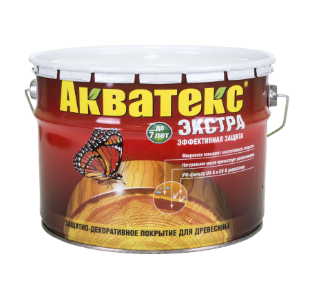 Антисептик Акватекс Экстра декоративный белый 9 л